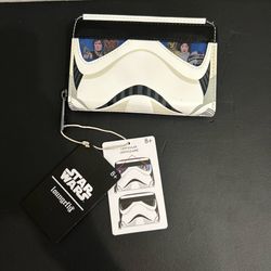 NEW Star Wars Loungefly Stormtrooper Lenticular Cosplay Zip Around Wallet