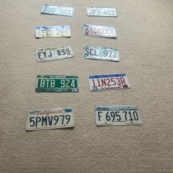 Vintage License Plate Plates