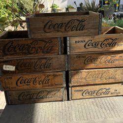 Authentic Vintage Coca-Cola Wooden Crates $25. Each