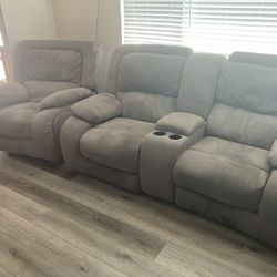 Recliner Couch Loveseat Set
