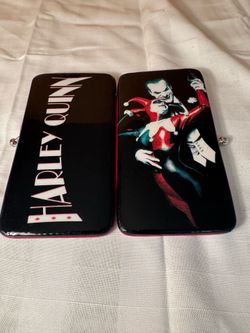 Vintage DC Comics Harley Quinn & Joker Hinged Clutch Wallet