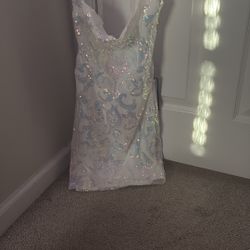 White Sequin dress 