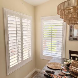 Interior Wood Shutters- Custom, Plantation, Professional Installation, Licensed Company, Window Treatments & Coverings, Persianas De Madera, Espanol