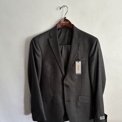 Grey Kenneth Cole Suit Jacket 38R Pants 31W X 32L