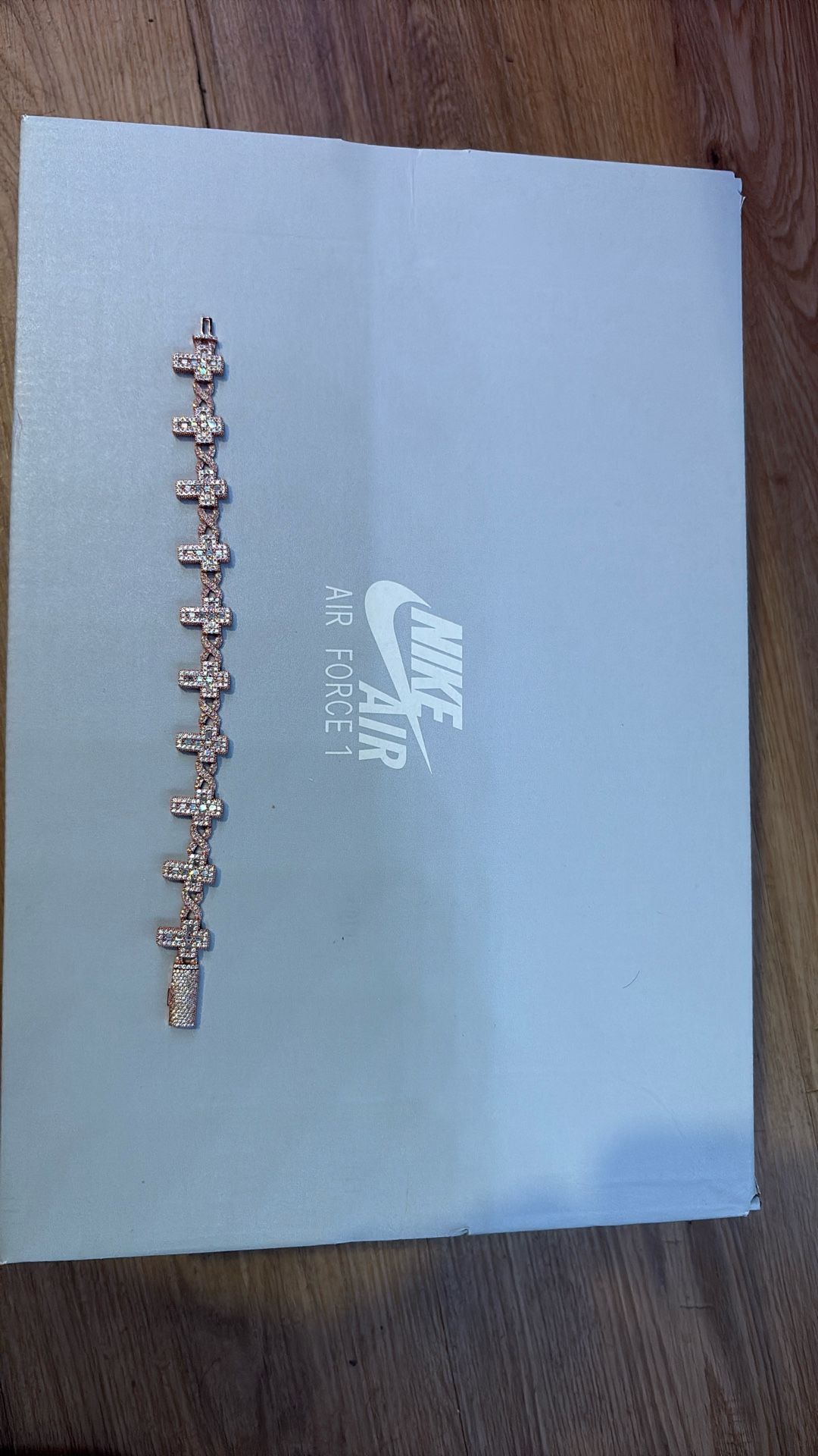 Cross Infinite Iced Bracelet