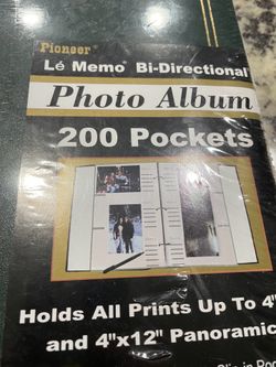 Pioneer Lé Memo Bi-Directional Photo Album 200 Pockets Green European Bonded Leather