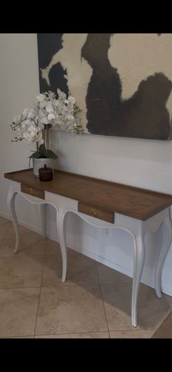 Baker Furniture Console Table – Refinished, Two-Tone- Delivery Available