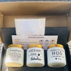 Scent Candles Gift Set With Wishes Letter 
