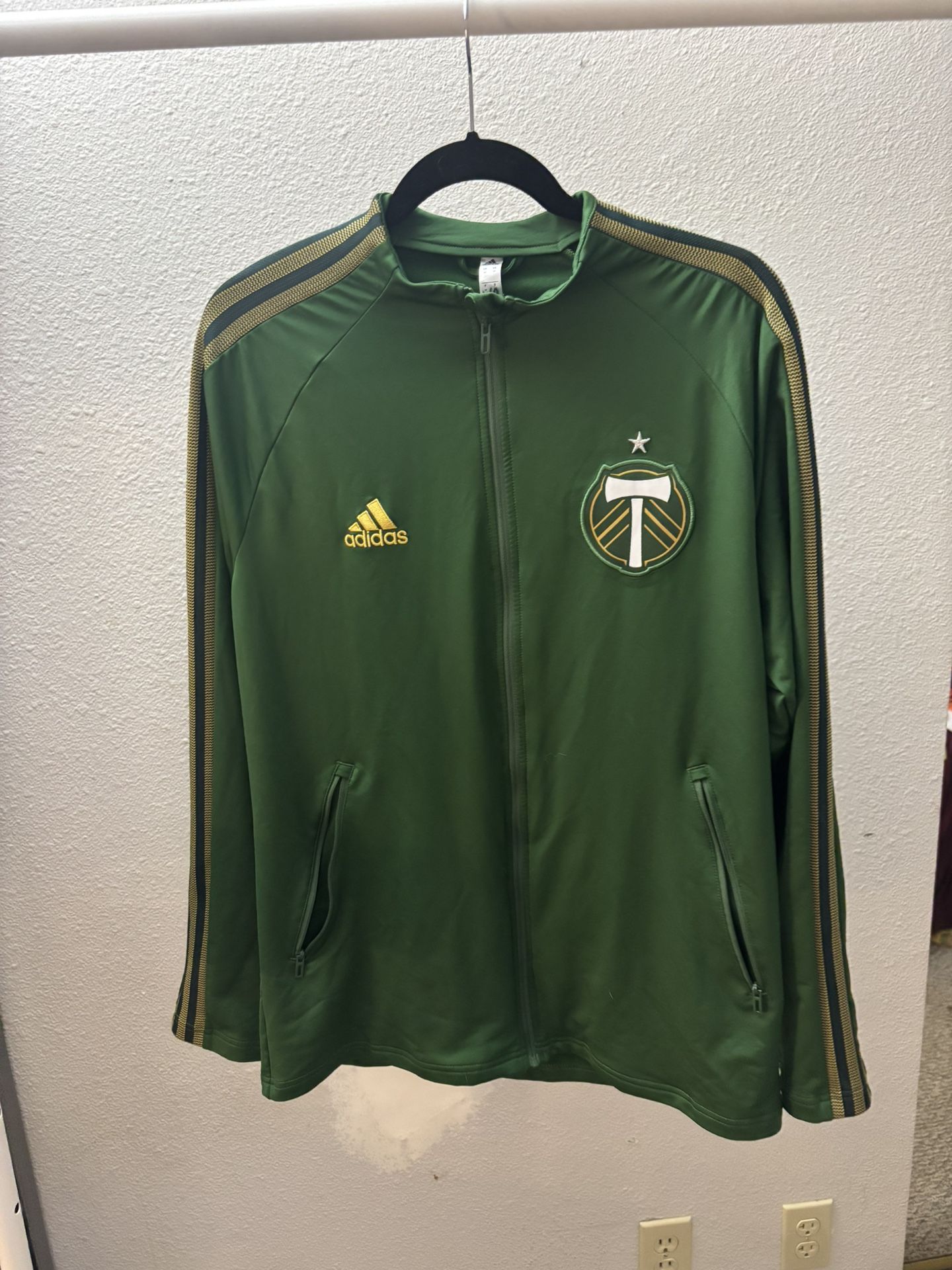 Portland Timbers Adidas Green Zip-up Jacket Size Medium