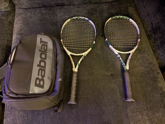 2 Babolat Tennis Rackets and Backpack Set