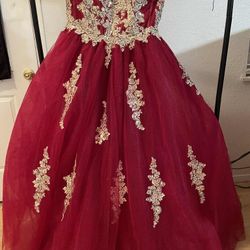 Red And Gold Ballgown 