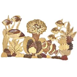 Aloha Wood Art by The Le Family Reef Sea Life Fish Coral Vietnam