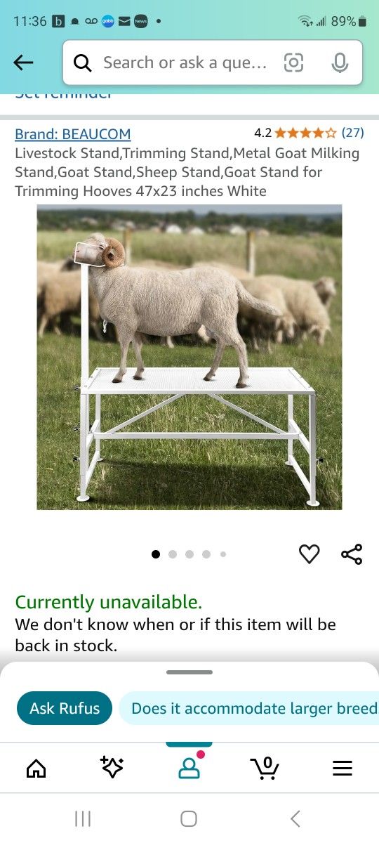 Goat/sheep Milking/ Grooming Stand
