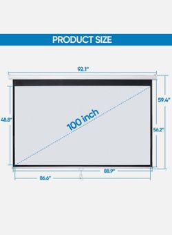 NEW 100” Projector Screen Retractable