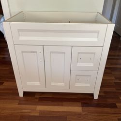 36 in. White Bathroom Vanity 
