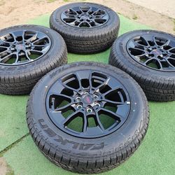 BRAND NEW TOYOTA TRD WHEELS WITH NEW FALKEN WILDPEAK TIRES 265/60R20