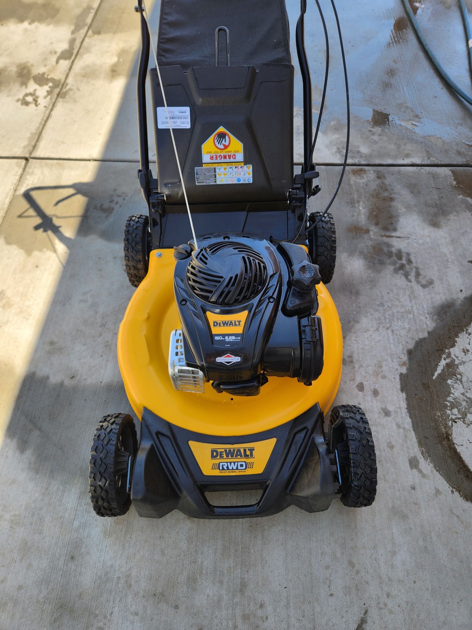 DEWALT 21 in. 150cc Briggs and Stratton 625ex Engine Rear Wheel Drive 2 in 1 Gas Self Propelled Walk Behind Lawn Mower Questions & Answe