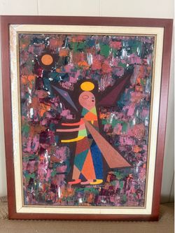1960’s acrylic painting on board by Stanley Donald Tschopp signed