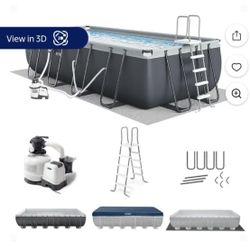 INTEX Ultra XTR 24' x 12' x 52" Above Ground Swimming Pool Set w/ Pump