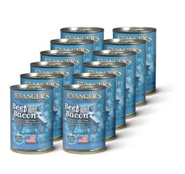 Evanger's Heritage Classics Beef & Bacon Dog Food – 12 Count, 12.5 oz Each – Grain & Gluten Free Loaf for Dogs – Limited Ingredient Recipe – Natural P