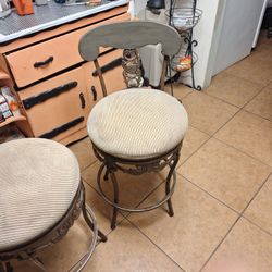 2 Rod Iron Bar Stools