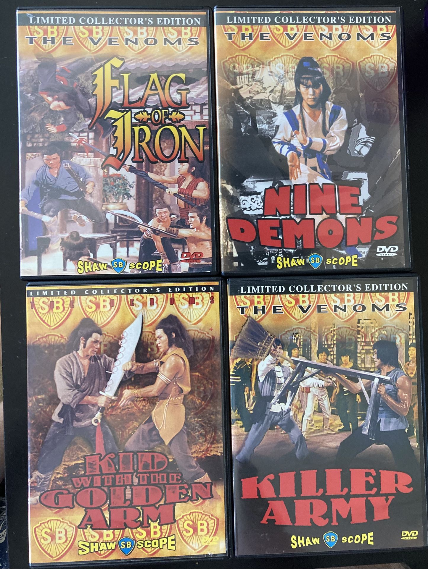 Lot of 4 Kung Fu DVDs - The Venoms