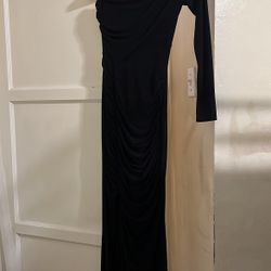 Club L London Black One Shoulder Maxi Dress 