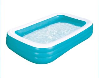 Bluescape 10 ft Rectangular Family Inflatable Swimming Pool for Ages 6 and Up