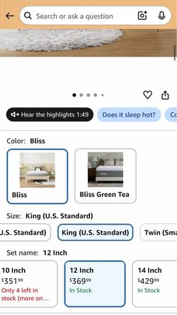Novilla Bliss King Mattress 12 Inch