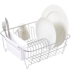 13” Long Stainless Steel Extra Capacity Dish Rack, New