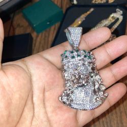 CUSTOM JESUS PIECE 925 silver 