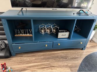 Blue tv stand