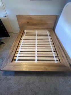 Restoration Hardware Style Solid Wood Platform Bed Frame - (Queen)