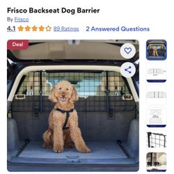 frisco backseat dog barrier