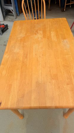 5-piece solid wood dining table and chairs set