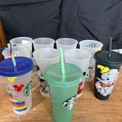 Lot 10 Starbucks Disney Collection Cups