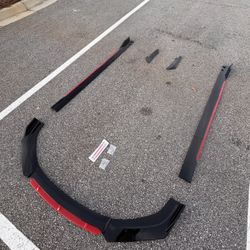 Universal Lip + Side Skirts Kits – Black/Red/Blue/Carbon