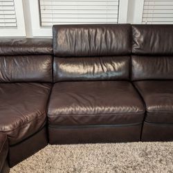  Real Leather Sectional 