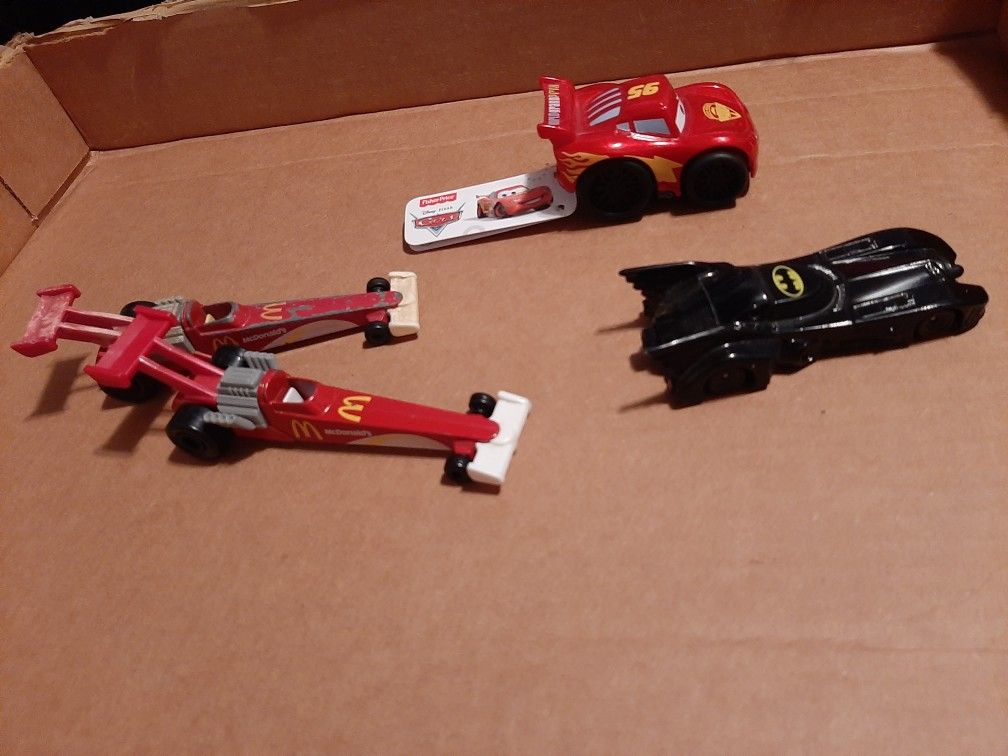 Hot Wheels McDonald's Racers, Bat Man ,and Fisher Price, Cars