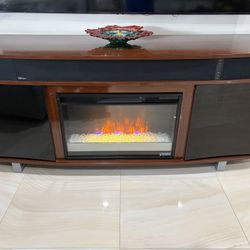 Electric Chimney W/ Bluetooth Speaker & heater