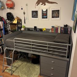 Twin Loft Bed with Desk