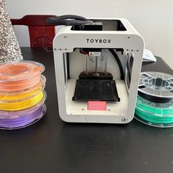 Toybox 3D Printer Bundle - Complete Starter Kit + 5 Rolls of Filament