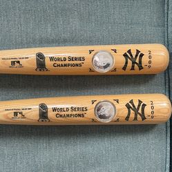 NY Yankees 2009 World Series Champs Louisville Slugger Coin Bat