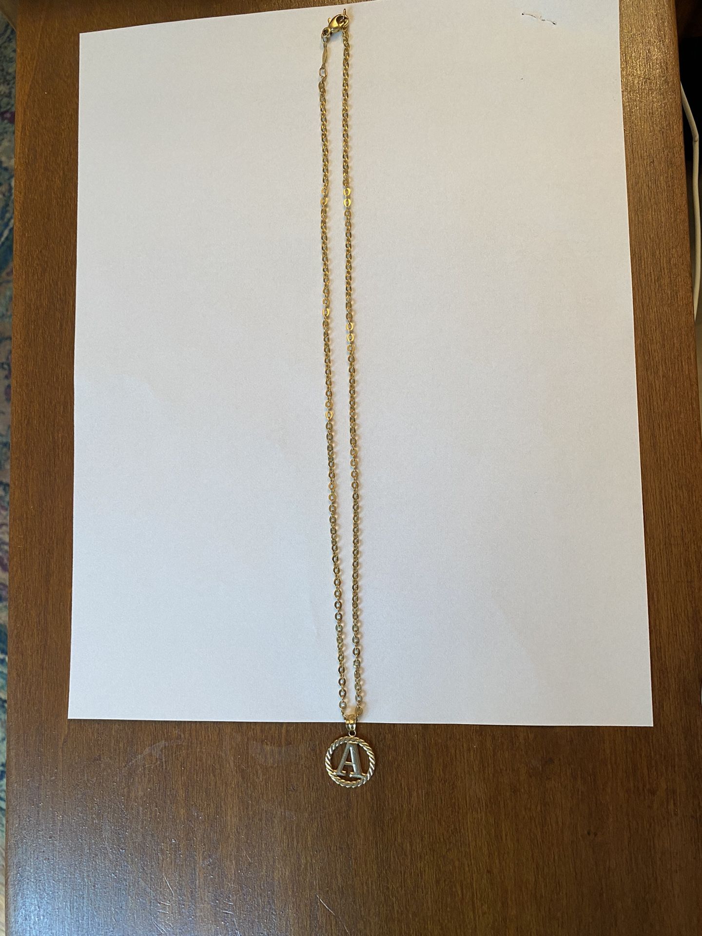 18K Solid Gold Circle Link Chain