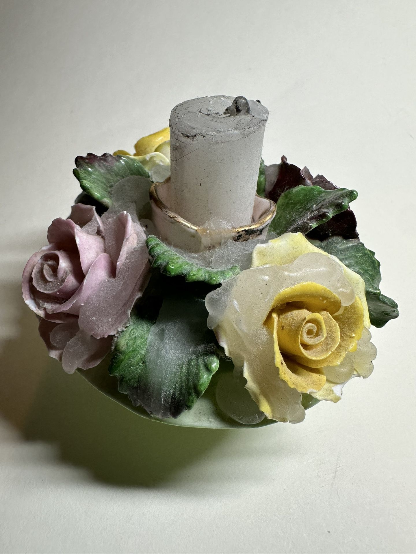 Vintage Adderly Bone China Small Porcelain Flowers In A Flower Pot - England