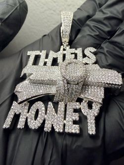 VVS Moissanite (time is money) pendant