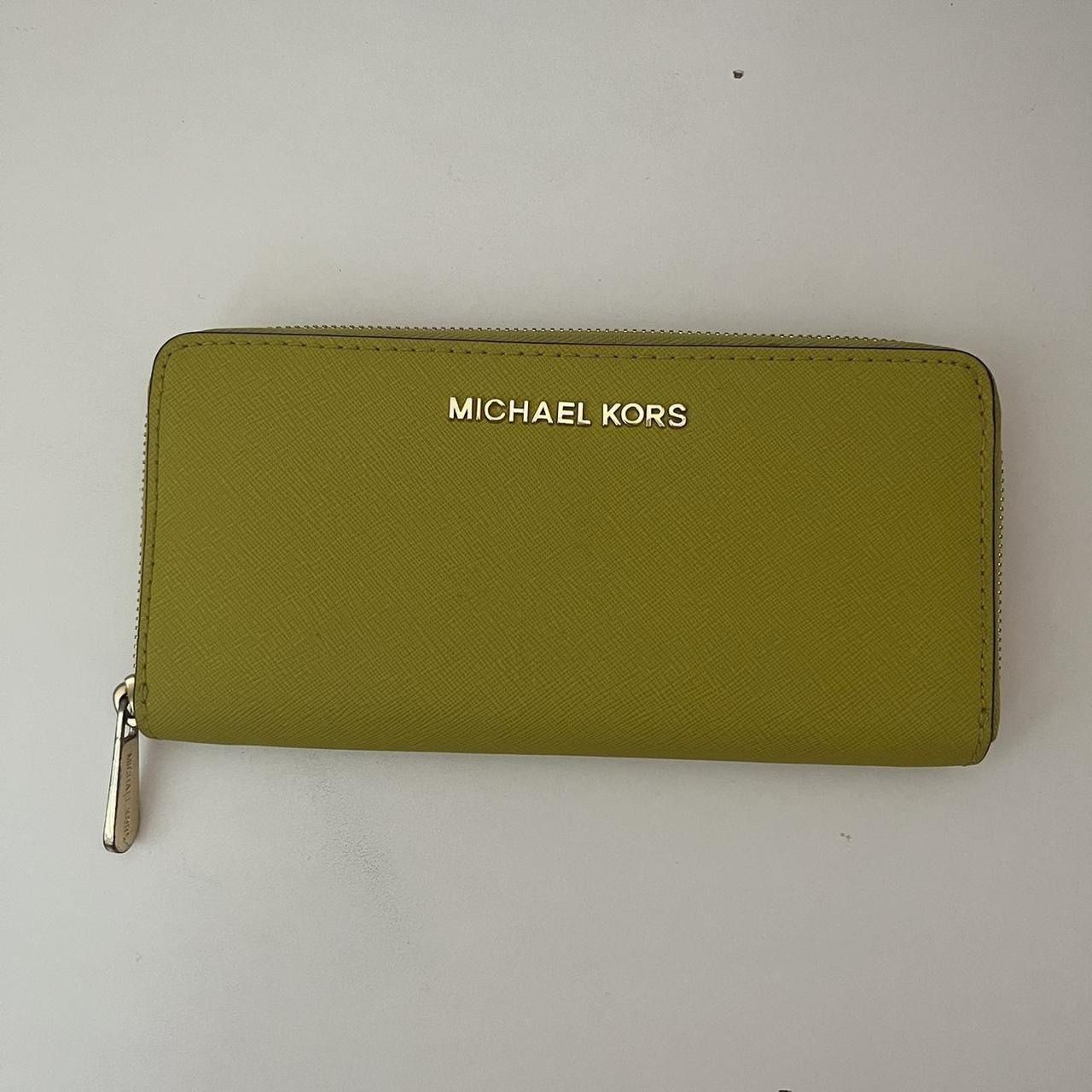 Michael Kors long green wallet