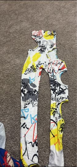 Slit one piece outfit size small