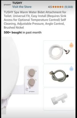 New TUSHY Spa bidet  with warm water