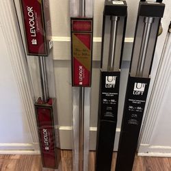 LEVOLOR/UMBRA LOFT CURTAIN RODS New In Boxes Price Is For All SEE PHOTOS FOR SIZE
